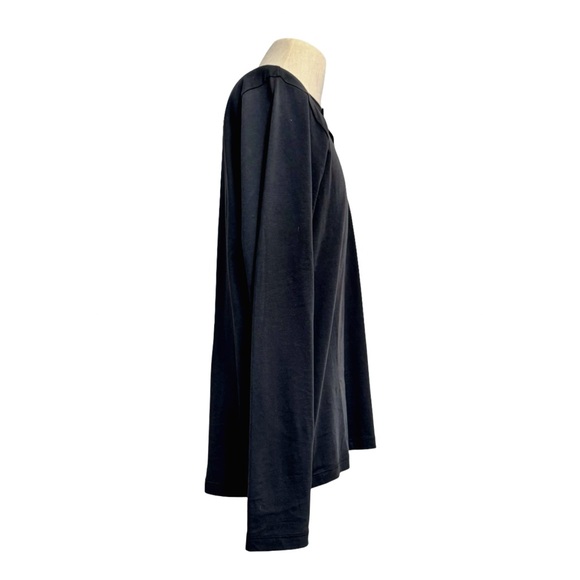 Outerknown Men's Black Henley Long-Sleeve T-Shirt. Large NWT - Picture 3 of 11